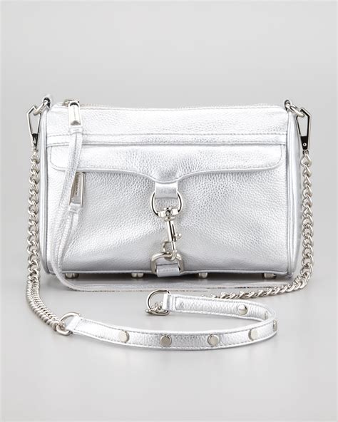 box metallic leather crossbody bag|crossbody bag with metal chain.